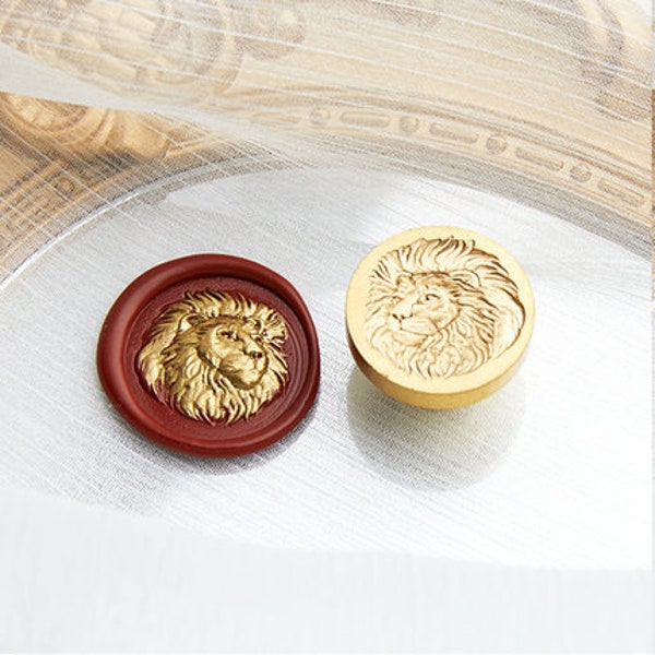 Lion Seal，Wax seal stamp，Wax seal decorative seal, envelope/invitation letter/gift box/handbook decorative seal