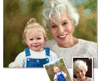 Custom Oil Painting Portrait from Photo: Museum-Grade Art, Family Keepsake
