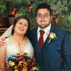 wedding oil painting,custom portrait,portrait painting,custom portrait painting,custom oil painting,custom painting from photo