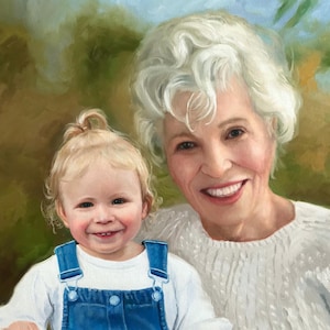 Customized portrait oil paintings based on photos, gifts for mothers, hand-painted portraits, collectible commemorative portrait oil paint