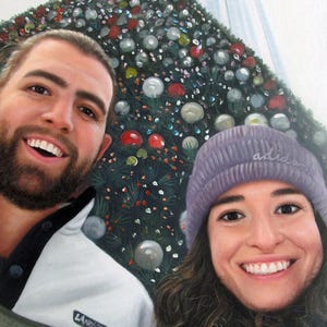 100% hand-painted portrait oil painting,gift for wife,portrait from photo,couple portrait,birthday gift,Valentine&#39;s Day gift,custom portrait