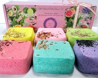 Large Aromatherapy Bath Bombs: Natural Vegan Spa Fizzies Gift Box