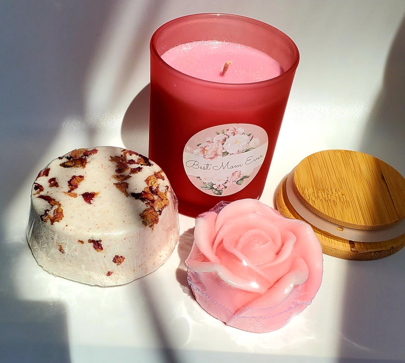 Mini Spa Gift Box | Rose Soap, Jasmine Bath Salt image 3