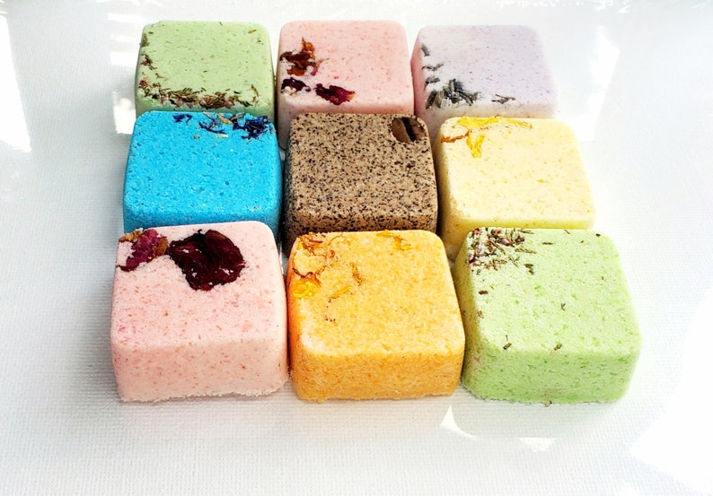 Organic Essential Oil Bath Bomb Set | Vegan Spa Bath Melts image 2