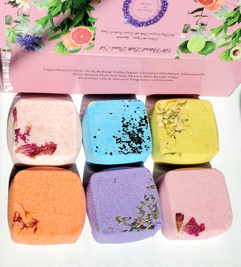 Natural Bath Bomb Set 2.75 Oz Each Aromatherapy Bath Bomb Etsy