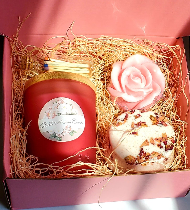 Mini Spa Gift Box | Rose Soap, Jasmine Bath Salt Mothers Day Trio