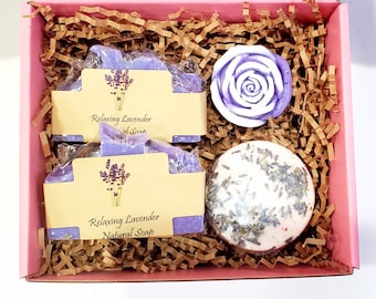 Mini Spa Gift Box | Blue Moon Candle, Lavender Soap & Bath Bomb