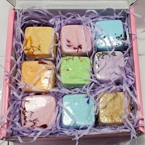 Organic Essential Oil Bath Bomb Set | Vegan Spa Bath Melts image 4