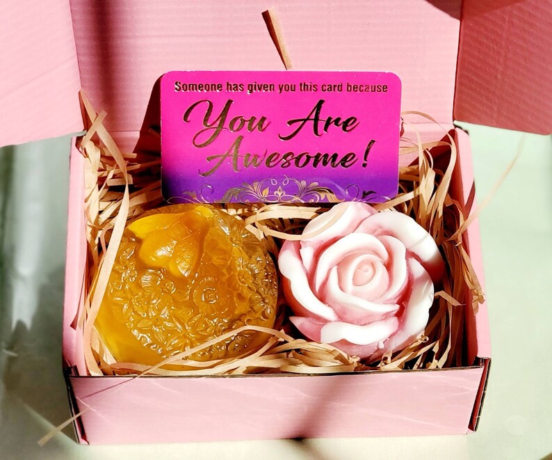 Mini Spa Gift Box | Rose Soap, Jasmine Bath Salt Rose & Honey