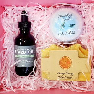 Mini Spa Gift Box | Rose Soap, Jasmine Bath Salt Fathers Day Box