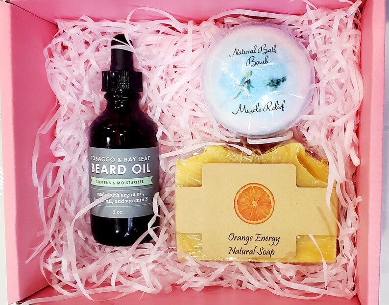Mini Spa Gift Box | Rose Soap, Jasmine Bath Salt Fathers Day Box