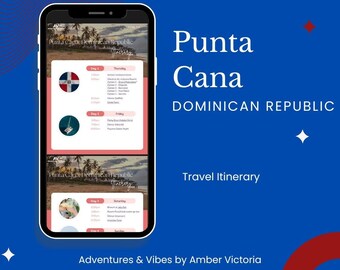Punta Cana, DR | Editable Travel Itinerary | Destination Itinerary | Weekend Itinerary | Birthday Itinerary | Travel Itinerary | Digital