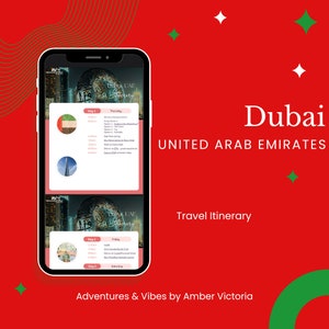 DUBAI Editable Travel Itinerary | Destination Itinerary | Weekend Itinerary | Birthday Itinerary | Travel Itinerary | Digital