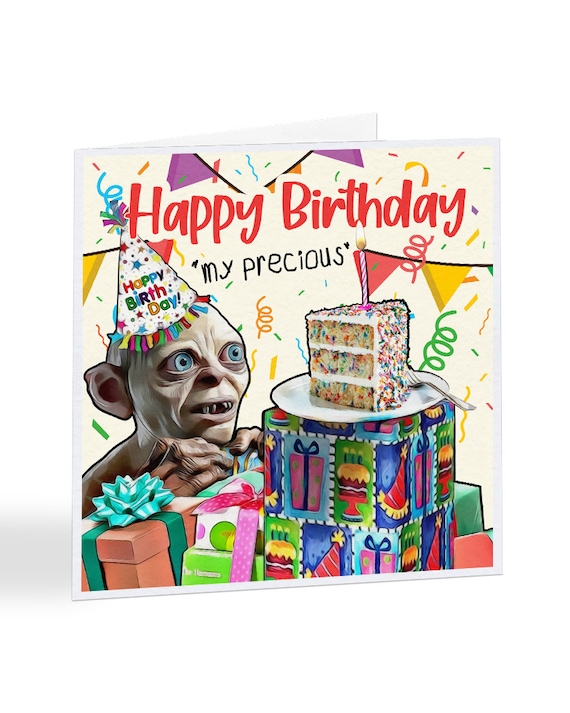 Joyeux Anniversaire Mon Precieux Gollum Lor Anniversaire Etsy Canada