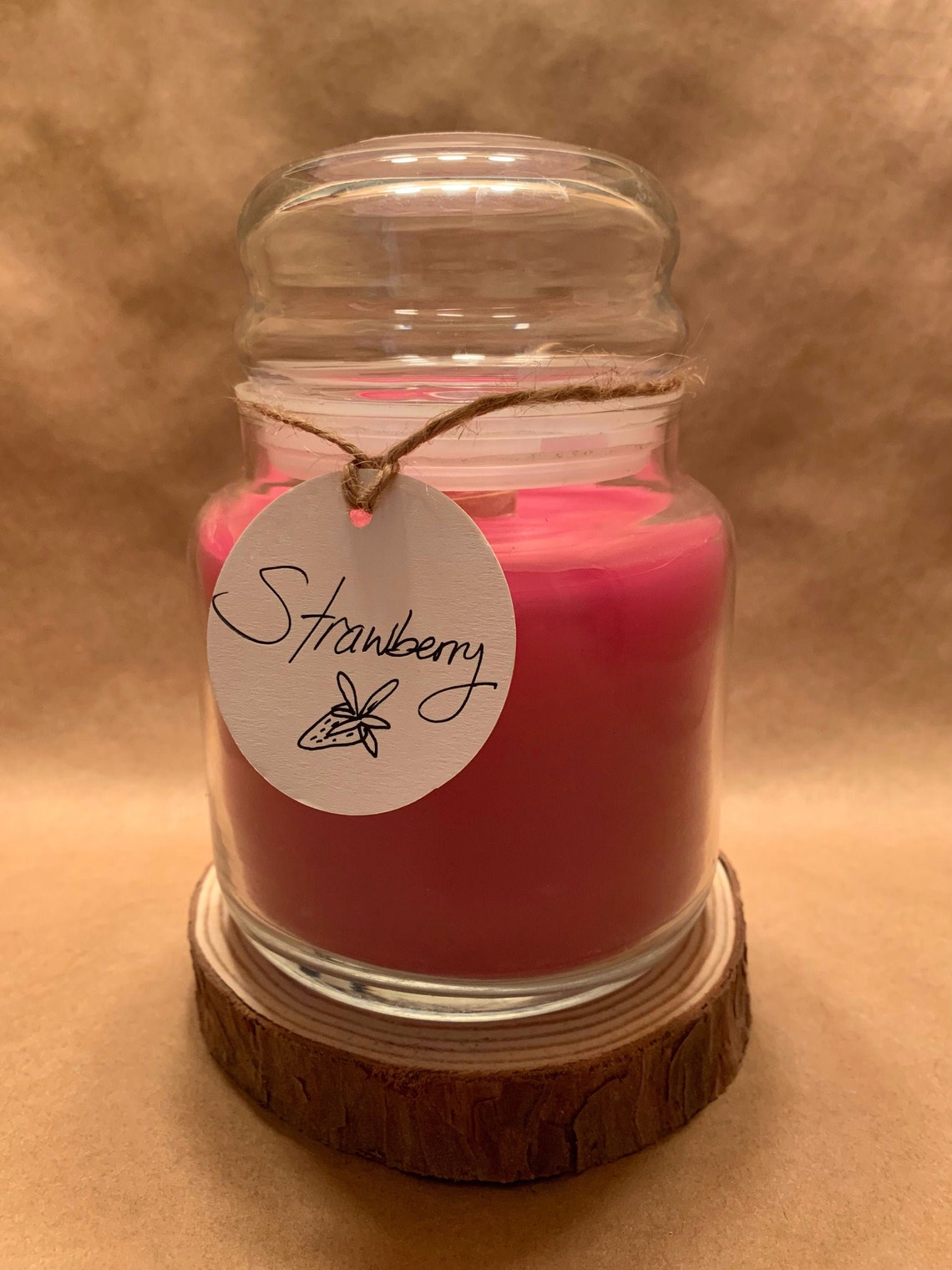 Strawberry Scented Candle Sweet Fruity Scent Fruity Candle Etsy