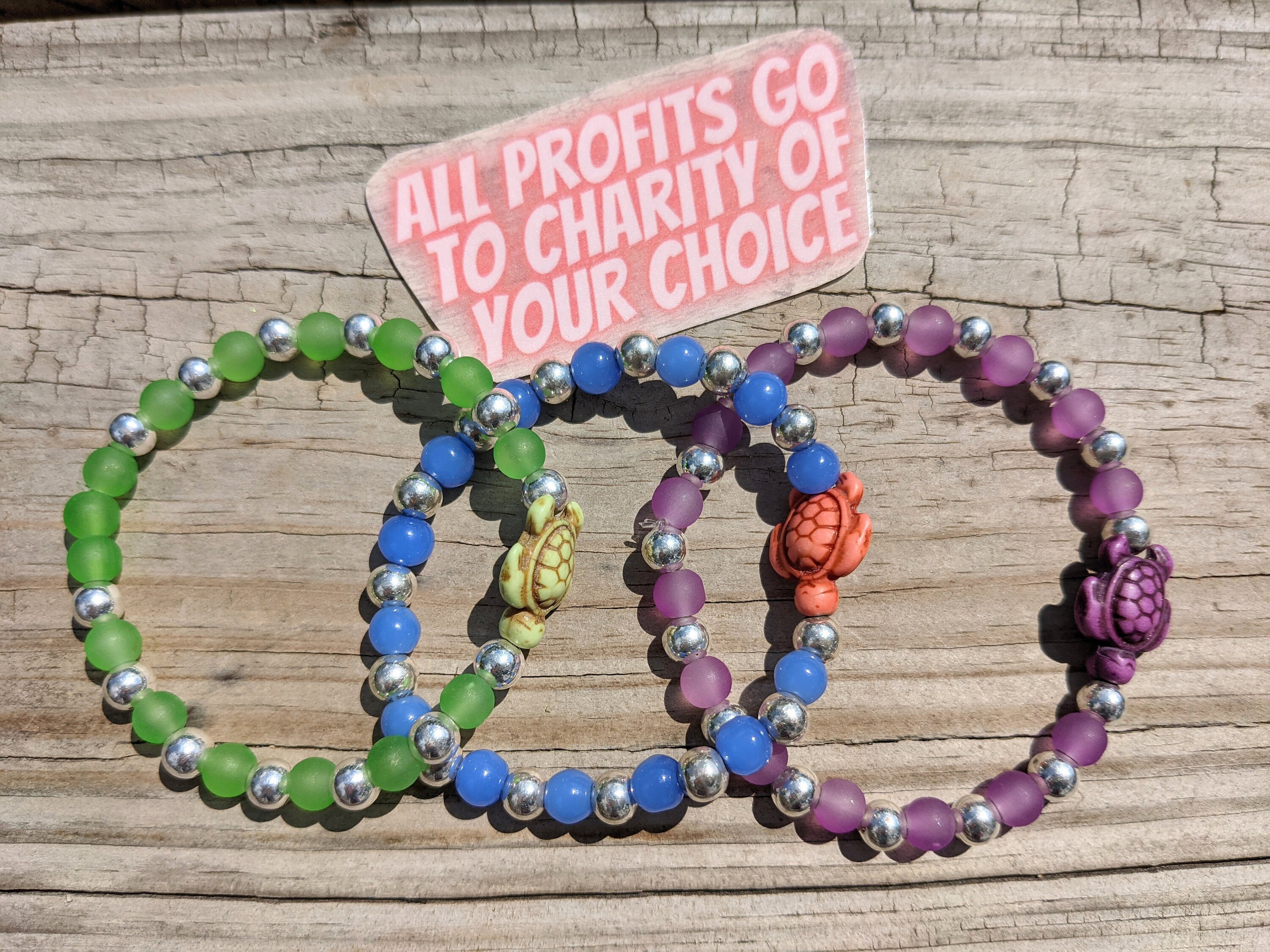 Turtle charity bracelet deals