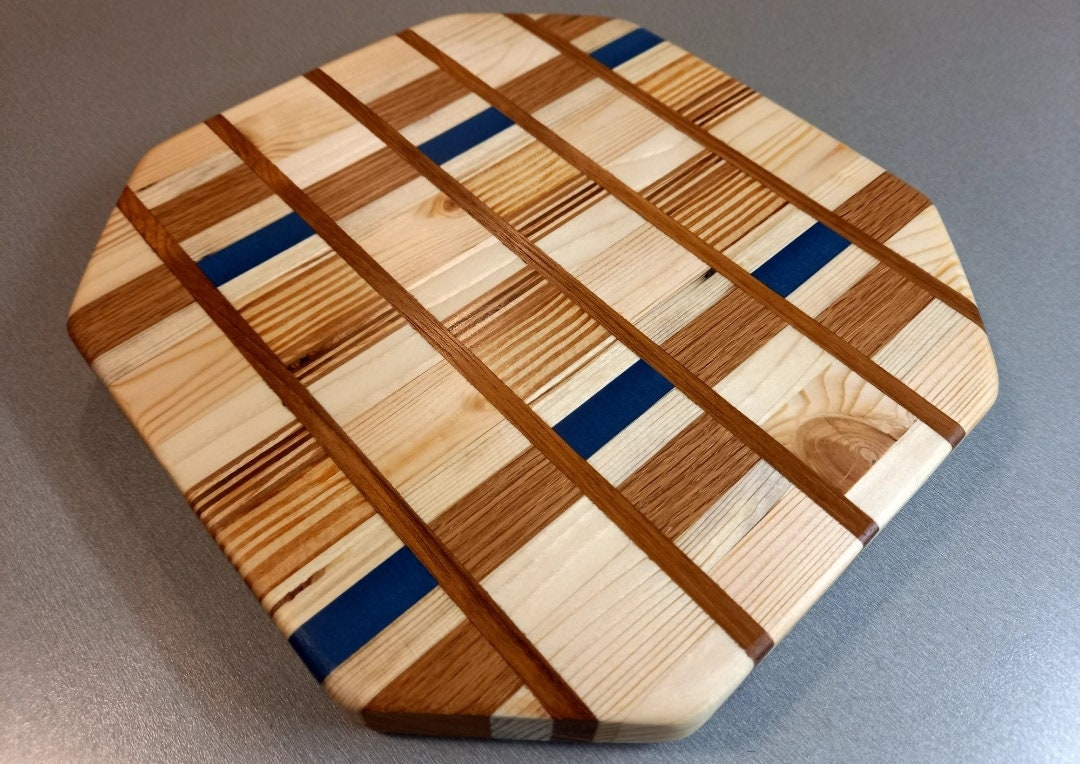 Plateau Décoratif en Bois et Valchromat/Dessous de Plat Centre Table