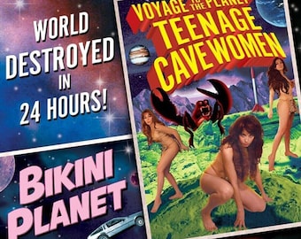 Sexpots From Space Double Feature: Voyage To The Planet of Teenage Cavewomen/ Bikini Planet DVD *Sealed*