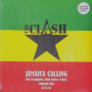 THE CLASH The Clash Jamaica Calling11-27-82 Montego Bay Bob Marley Center Limited Edition Yellow Vinyl LP *Sealed* Italy Import