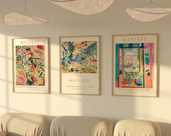 ZoeyAustin® 3 Double-Sided Art Print Poster Set, DIN A3 (30 cm x 42 cm, Matisse/Klimt)