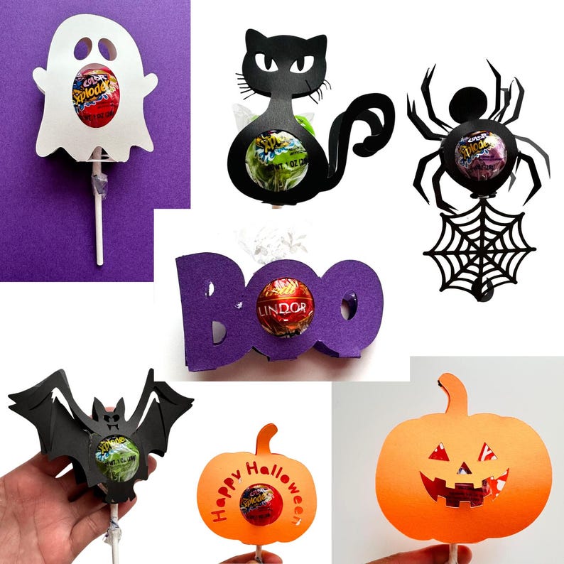 Halloween Lollipop Holders, Spooky Candy Holder, Halloween Decor ...