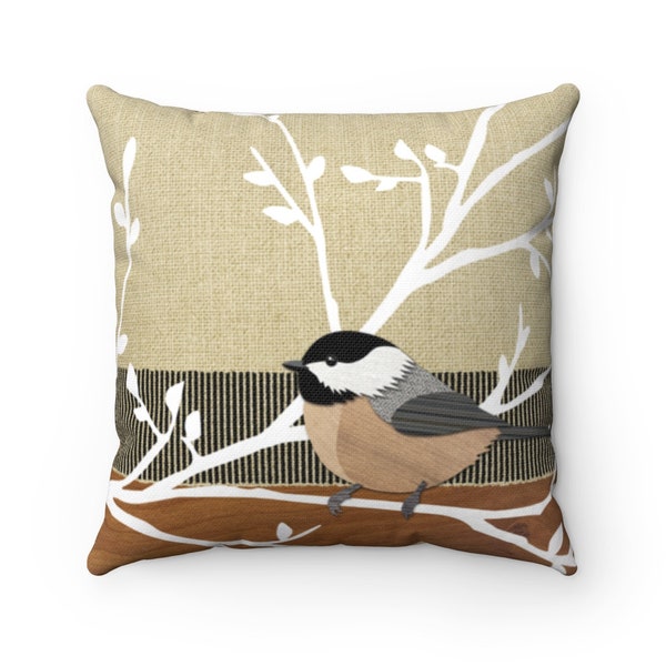 Hadley Chickadee Decorative Pillow
