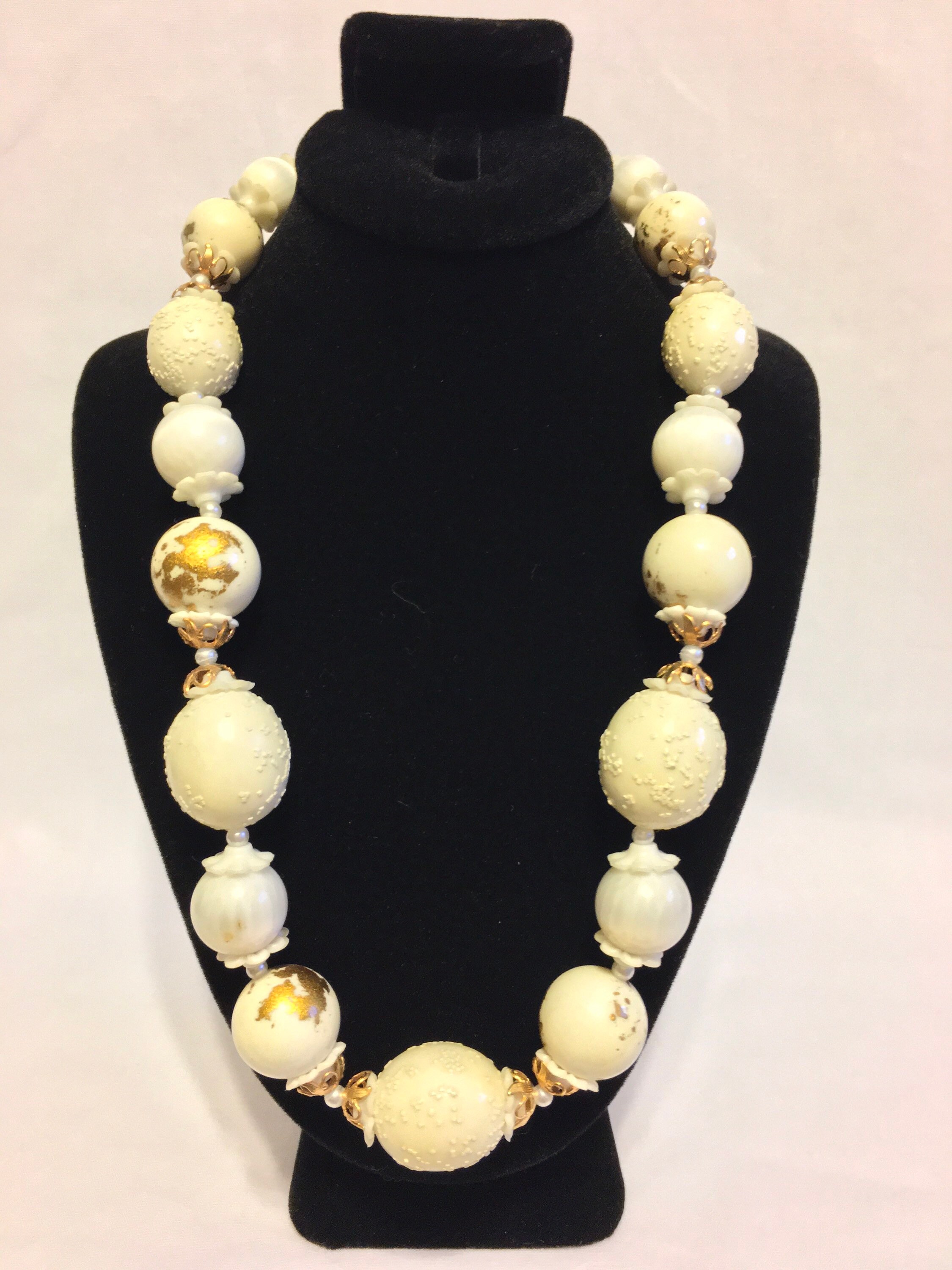 Vintage Coro Thermoset Bead Necklace Etsy