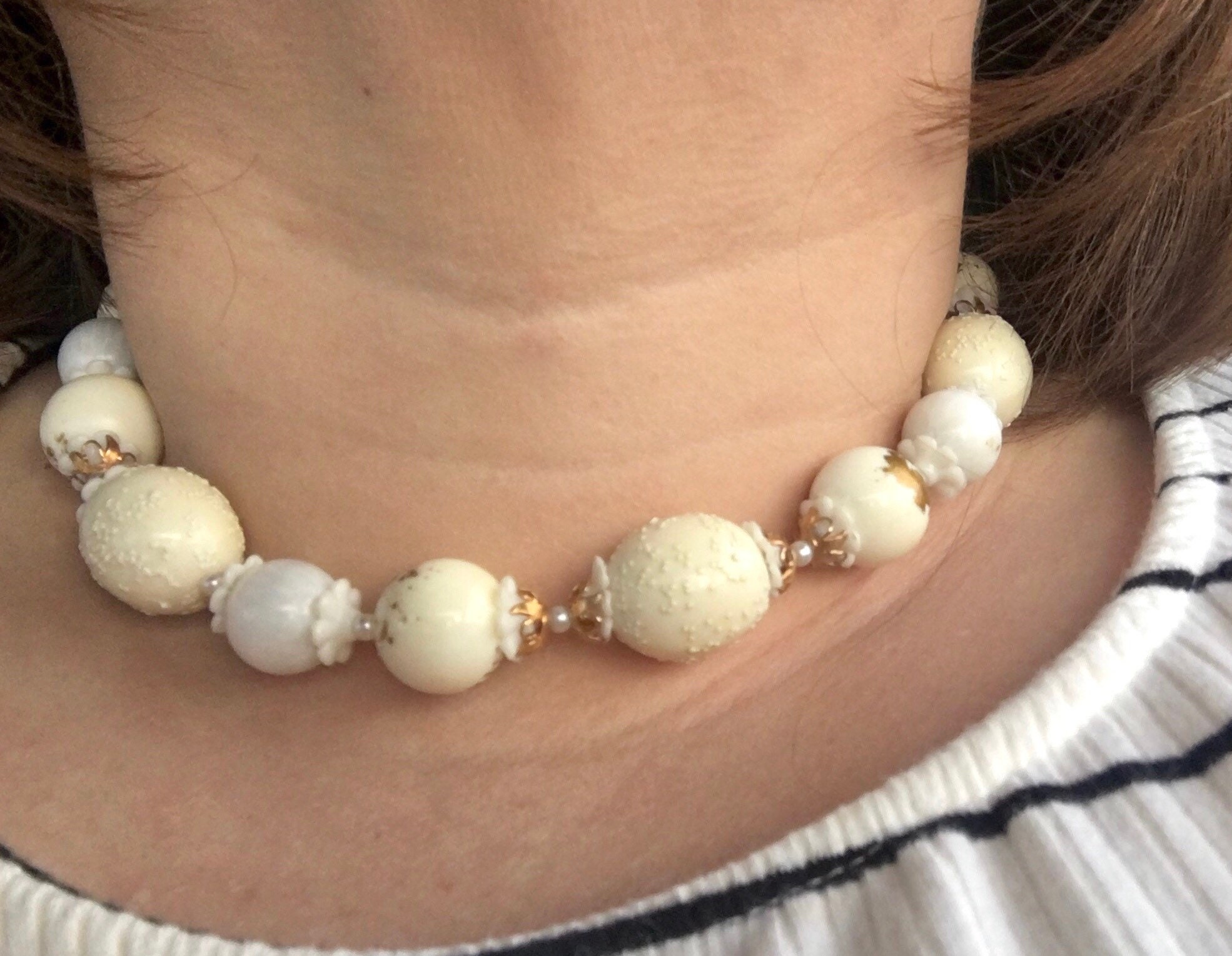 Vintage Coro Thermoset Bead Necklace Etsy