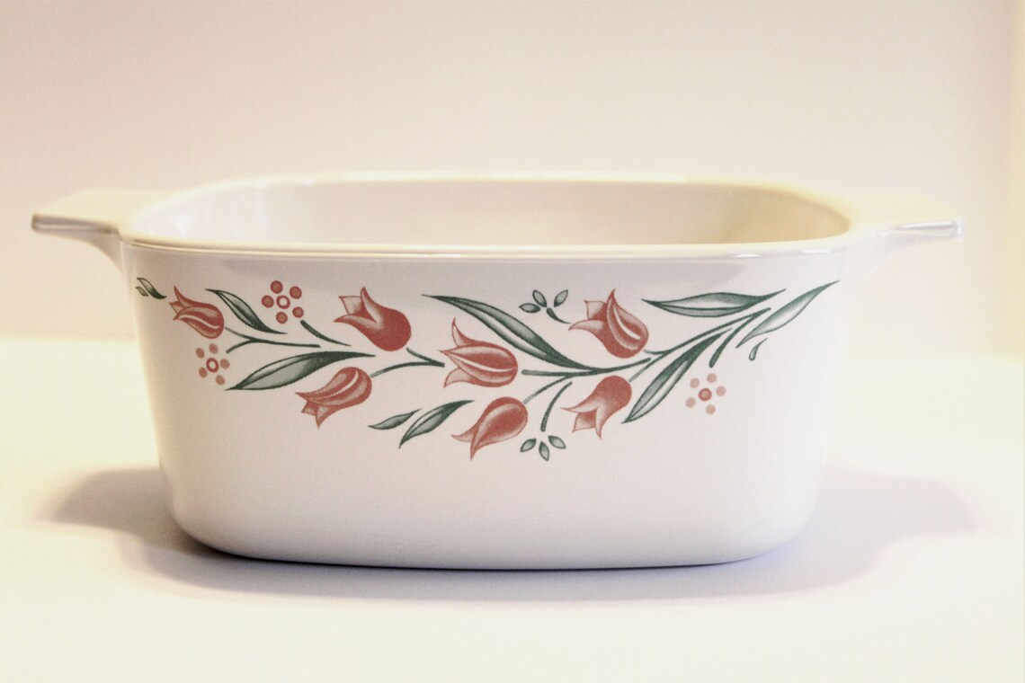Corning Ware Tulip Casserole DishNo Lid Etsy