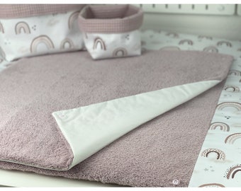 Changing mat ~ changing mat ~ terry cloth ~ rainbow ~ cotton ~ powder pink ~ old pink ~ beige ~ gray ~ changing table