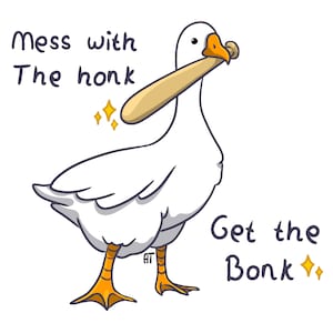 Honk-Bonk 3&quot; x 3&quot; Sticker/Magnets (choose variations)