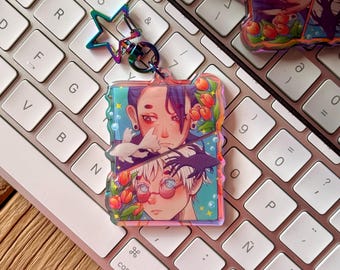 Gojo and Geto acrylic keychain / Satosugu cute charm / Jjk keychain