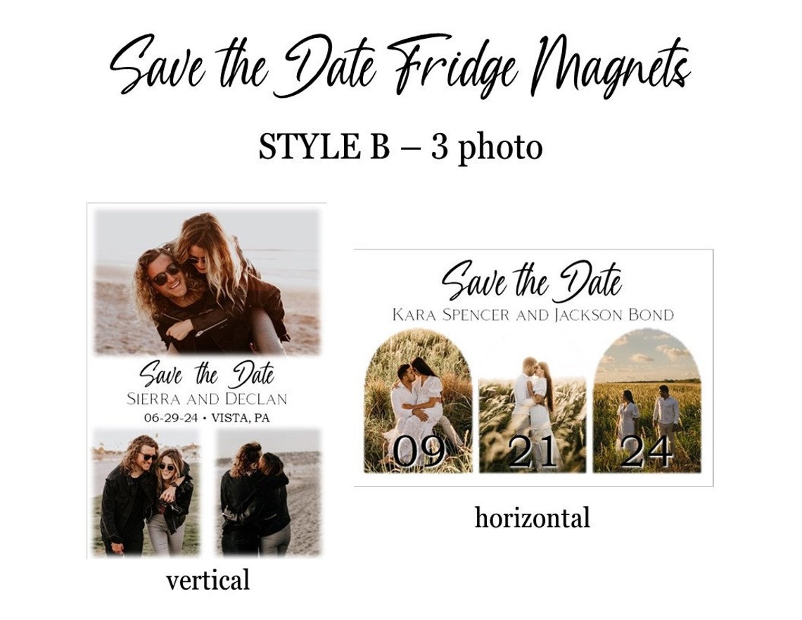 Invit Fridge Save the Date Fridge Magnets, Personal Photo, Pre-wedding Invite - Etsy