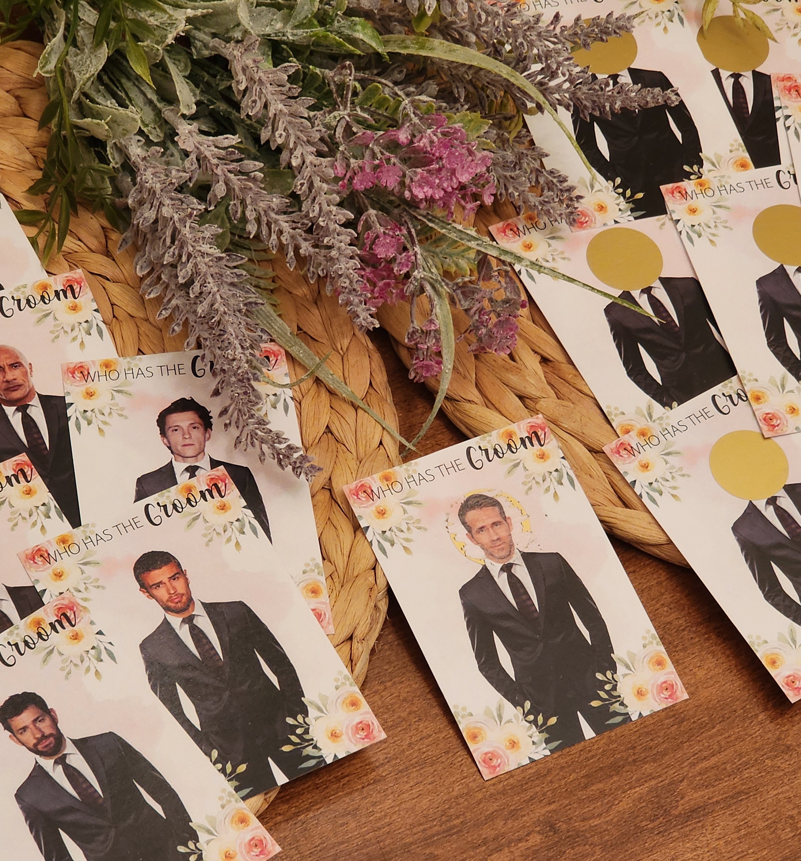 Who Has the Groom Bridal Shower Scratch Off Game, Find my Fiance, Printed Cards, Bachelorette Party, Personalized, Wedding
