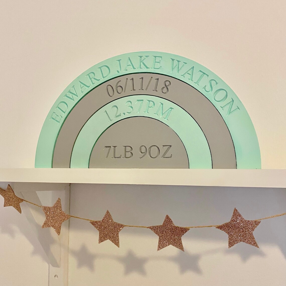 Personalised stacking Rainbow Wooden Rainbow Freestanding Etsy