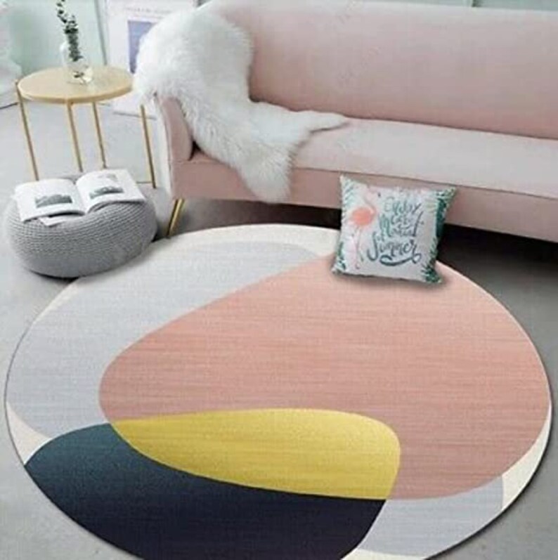 Unique Hand Tuft Modern Round Rug Carpet Premium Wool Rug 100 Etsy