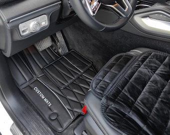 Op maat gemaakte leren auto-vloermatten voor Mercedes GLE w167 2019-