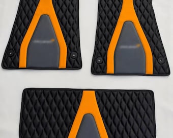 Op maat gemaakte lederen automatten voor McLaren Super Series | Luxe vloermatten op maat