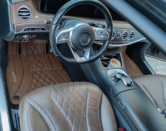 Custom Tailored Leather Car Floor Mats For Mercedes S-class W222