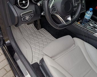 Custom Tailored Leather Car Floor Mats For Mercedes C-class w205 2015-