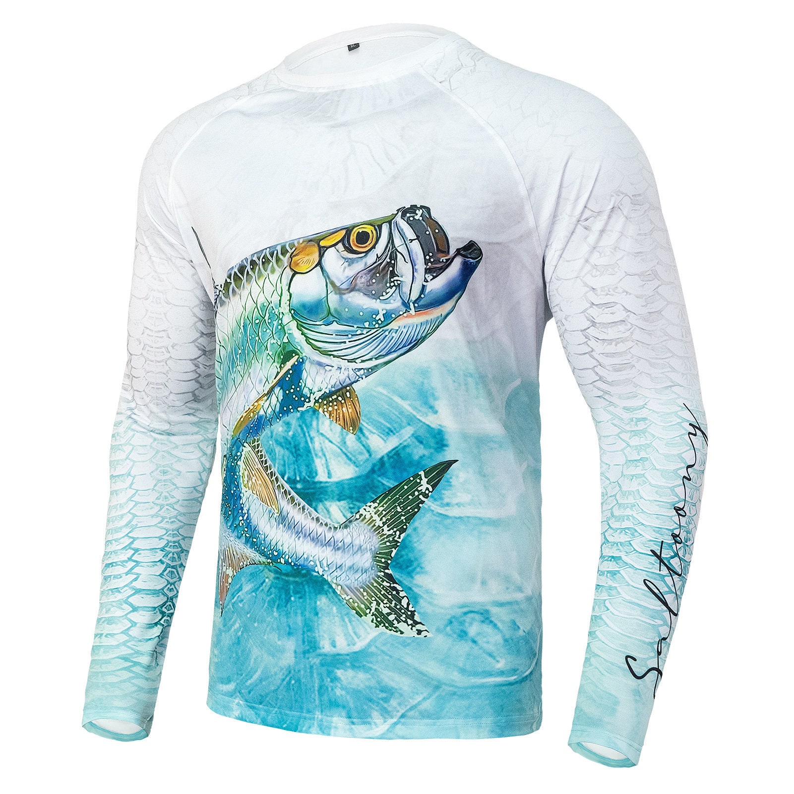 Tarpon Men's Fishing T-shirt Long Sleeves Saltloony UPF 50 Dri-fit -   Canada