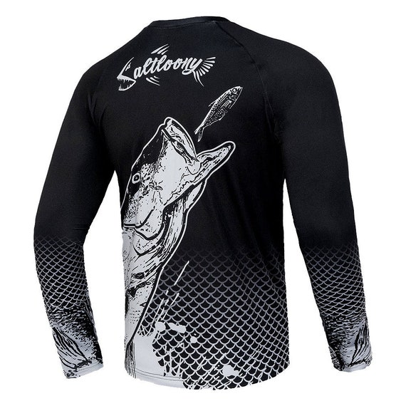 Snook Men's Fishing T-shirt Long Sleeves Saltloony UPF 50 Dri-fit -   Canada