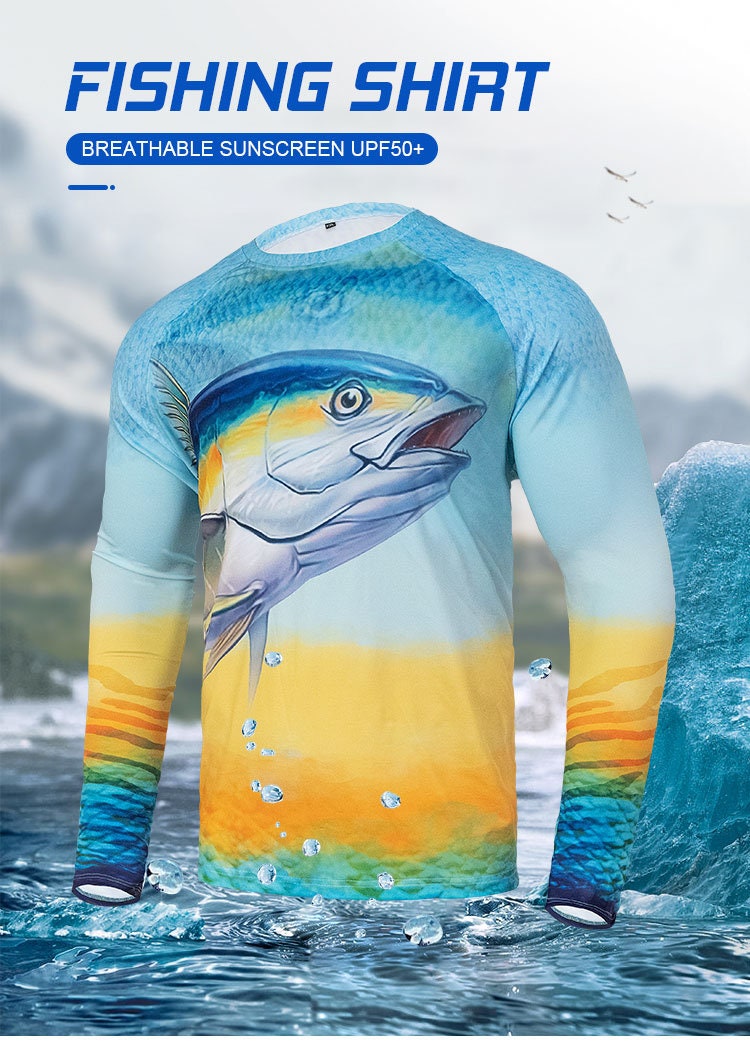 Tuna Men's Fishing T-Shirt Long Sleeves - Saltloony UPF 50 Dri-FIT