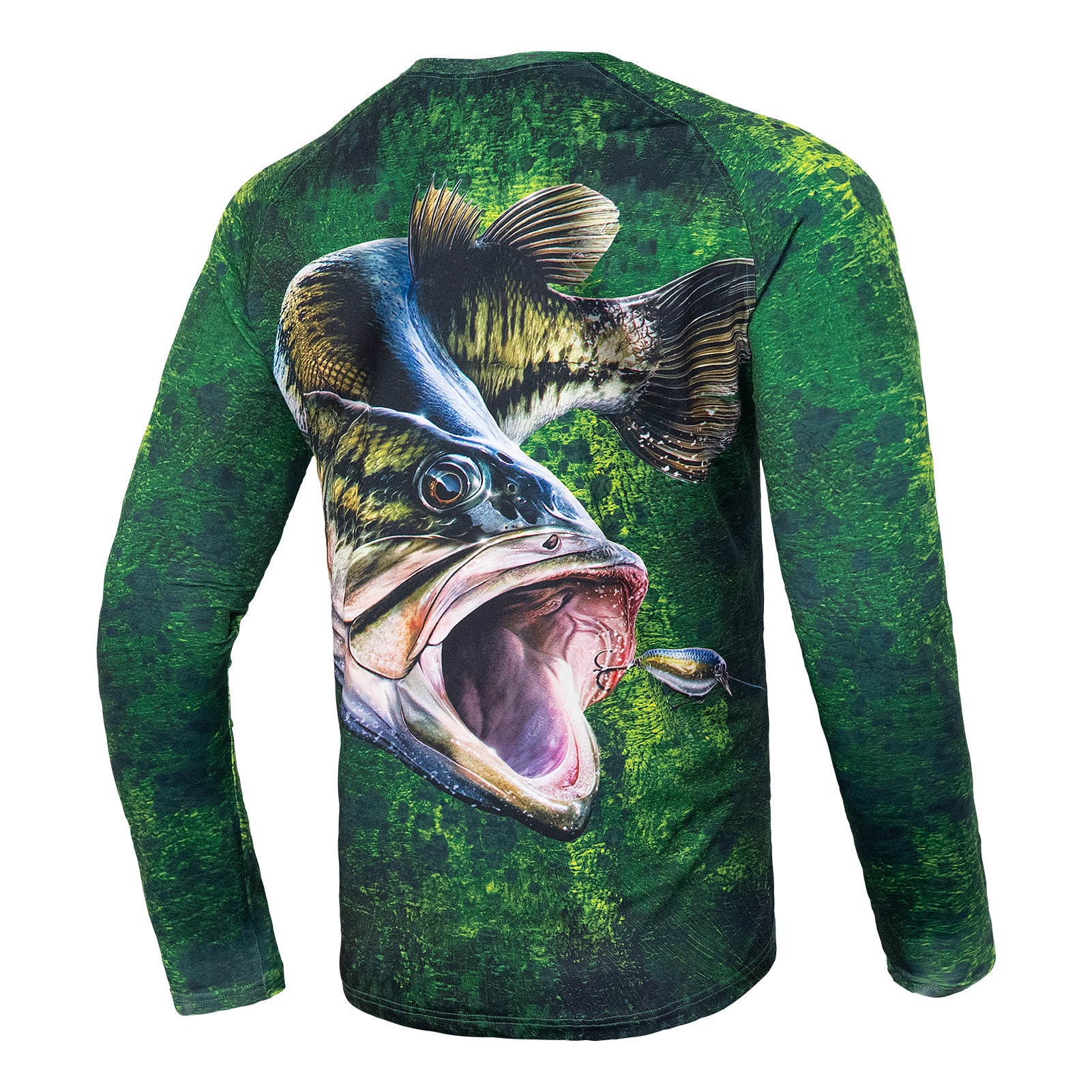 Bass Men's Fishing T-shirt Long Sleeves Saltloony UPF 50 Dri-fit