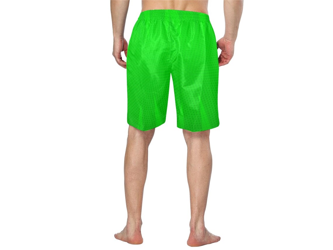 Neon Green Men's Swim Trunks Swimming Shorts For Men Etsy