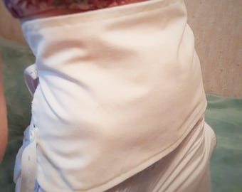 2 layer White castor oil pack wrap Mess free flannel reusable castor oil pack Detox compress for liver