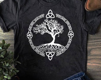 Tree of Life tshirt Yggdrasill Celtic Knot Shirt - Hippie Shirt, Hippie Soul Shirt, Peace Shirt, Hippie.