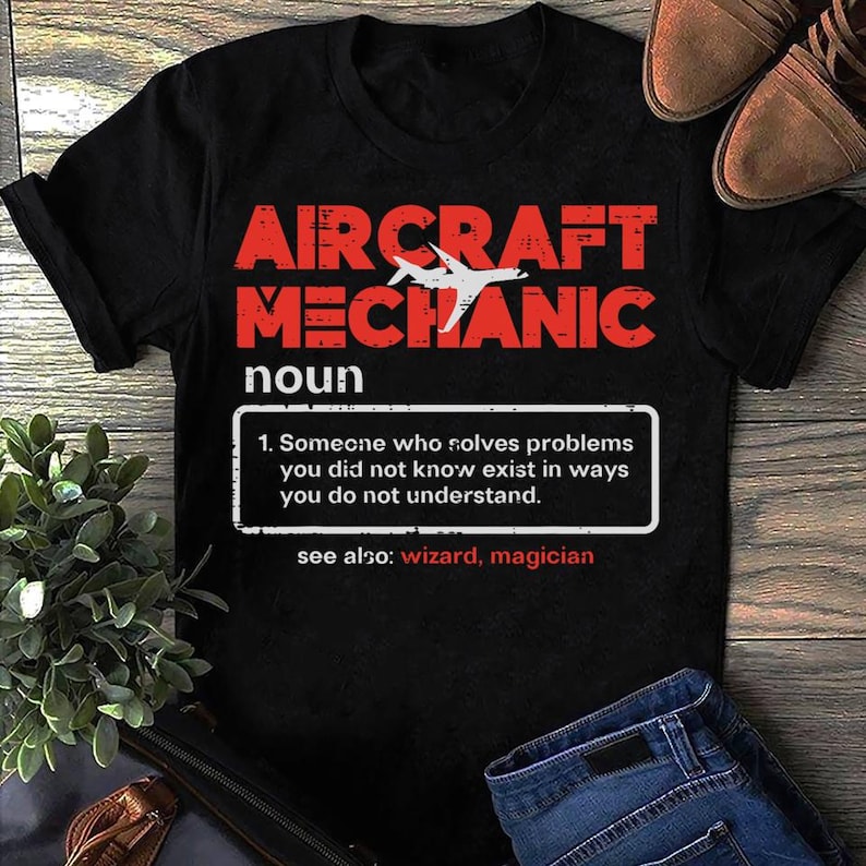 Aircraft Mechanic Definition Airplane Technician Men Women , Gift for