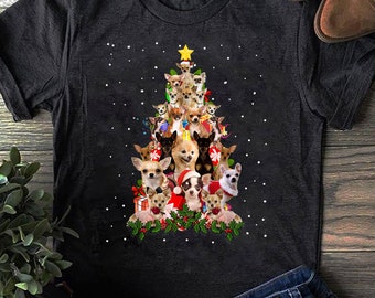 Chihuahua Christmas Tree T-Shirt: Funny Dog Lover Gift
