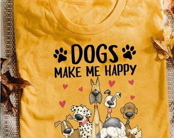 Dog lover - Dogs make me happy Humans make my head hurt - Funny Dog Lover T-Shirt - Funny Dog - Schnauzer Lovers - Mother's Day